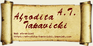 Afrodita Tapavički vizit kartica